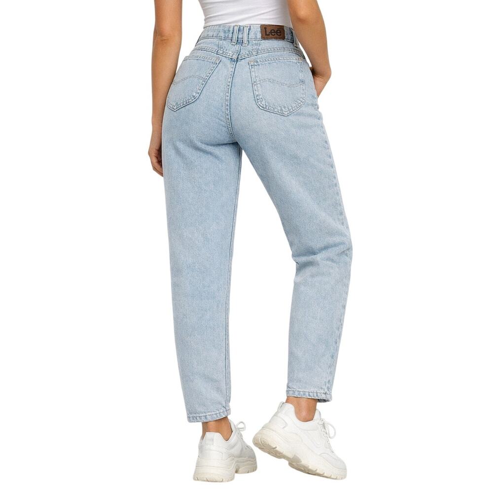 Vintage Lee High Rise Straight Leg Jeans Light Wash Back Yoke Tapered Jeans 14P